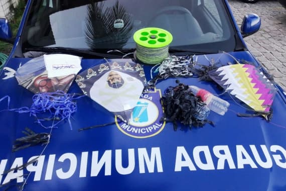 PERIGO - (FOTO): Pipas com cerol são apreendidas pela Guarda Municipal em Mãe Luiza e Bom Pastor