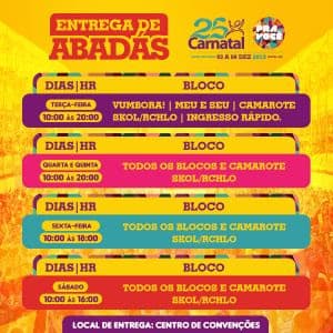 Entrega de abadás do Camarote Skol by RCHLO começa nesta terça