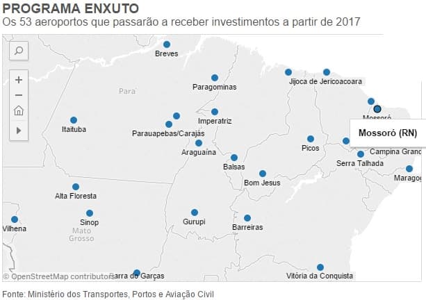 Aeroporto de Mossoró vai receber investimento do governo federal em 2017