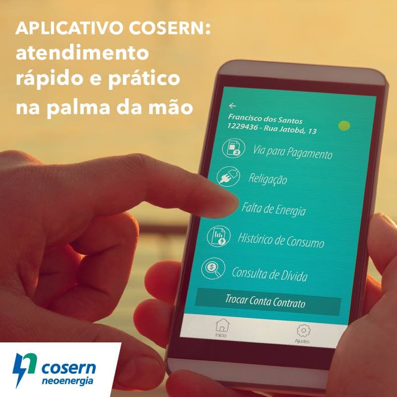 Cosern lança aplicativo e clientes podem solicitar serviços pelo celular
