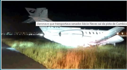 Avião que transportava Aécio Neves faz pouso de emergência em SP