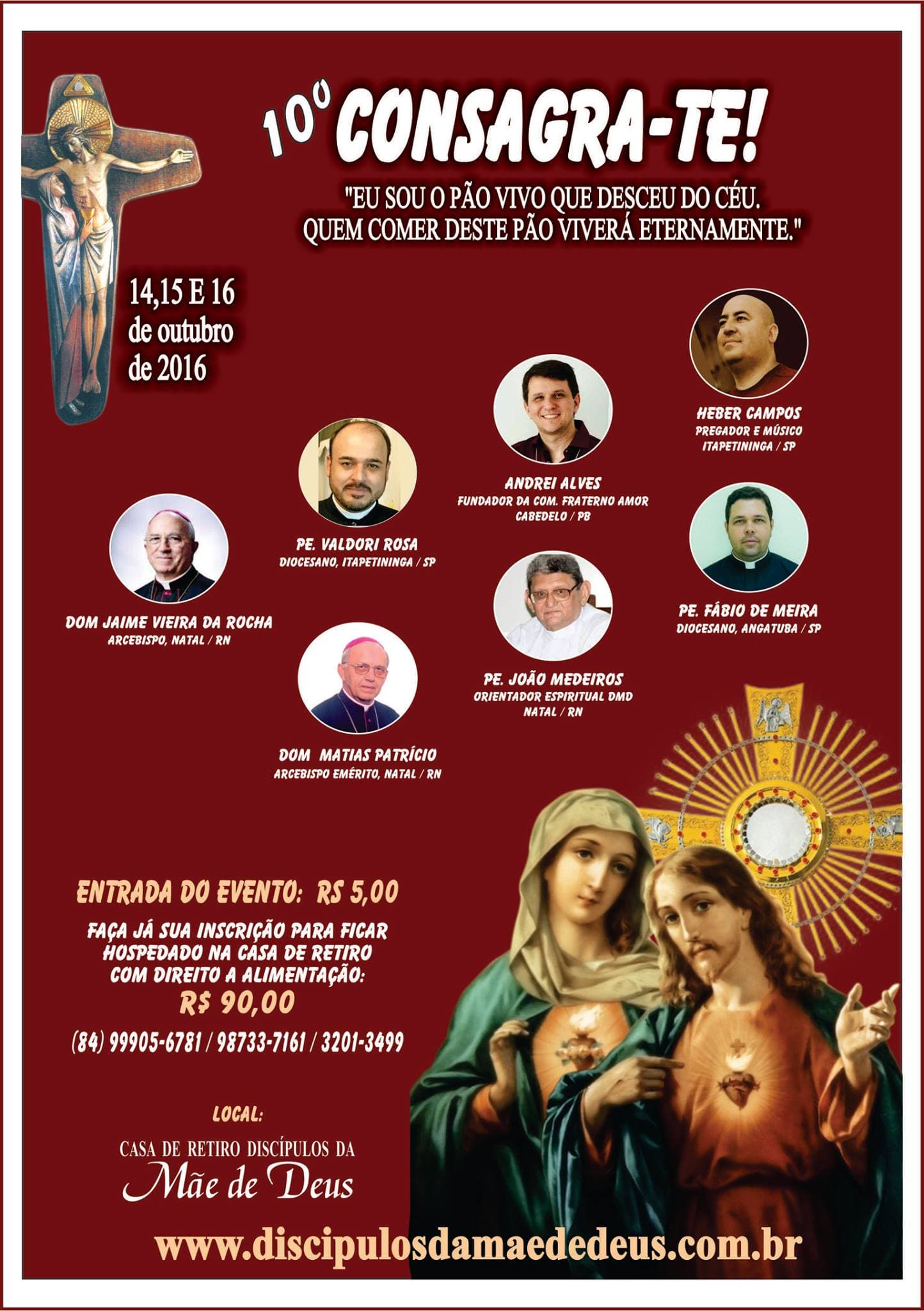 Centenas de católicos participam do Consagra-te neste fim de semana na Grande Natal