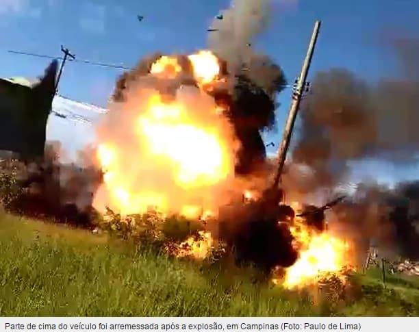 VÍDEO: Aposentado grava momento em que carro explode em Campinas