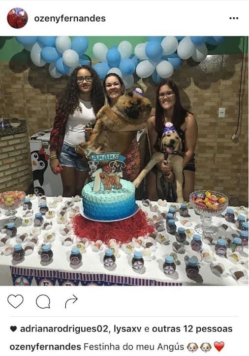 SUCUPIRA PERDE: Primeira-dama de Ceará-Mirim comemora aniversário de cachorro nas redes sociais