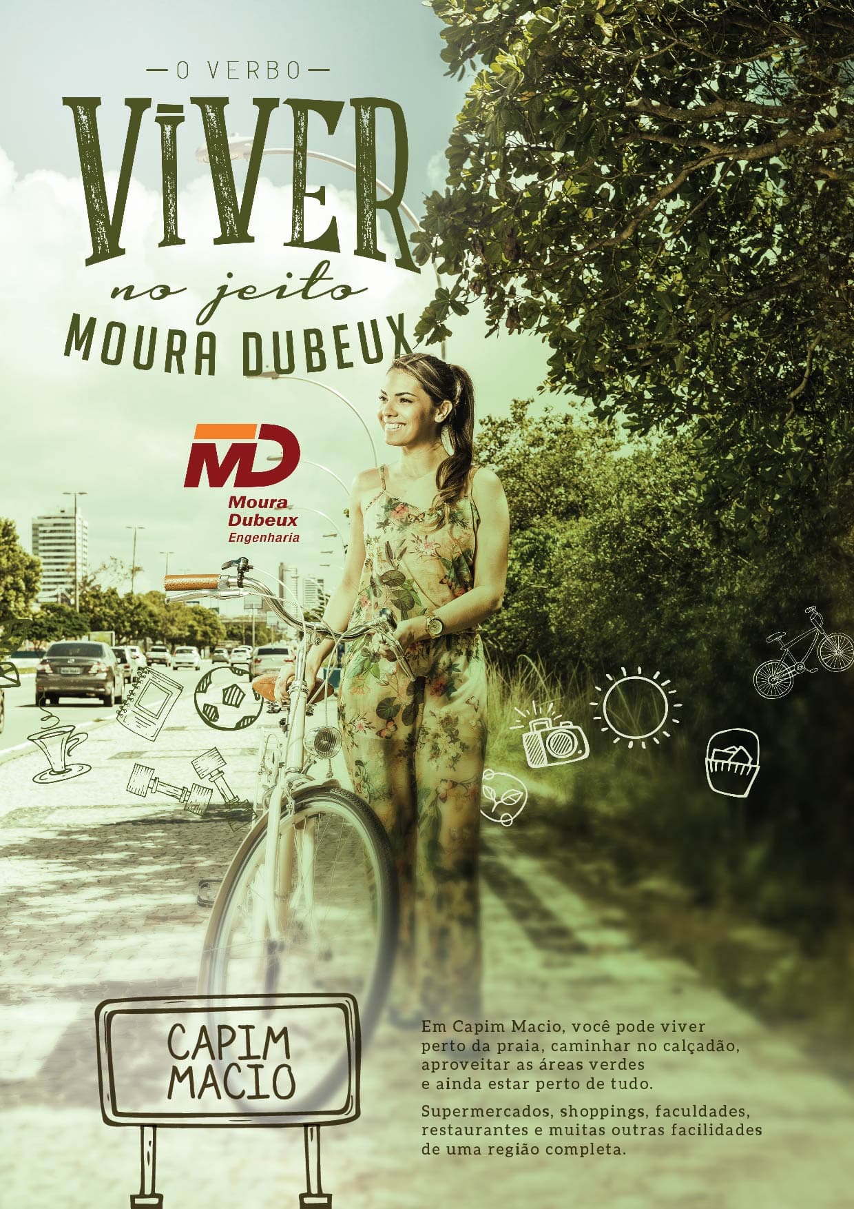 Campanha alia diferenciais de imóveis da Moura Dubeux em Capim Macio à qualidade de vida no bairro