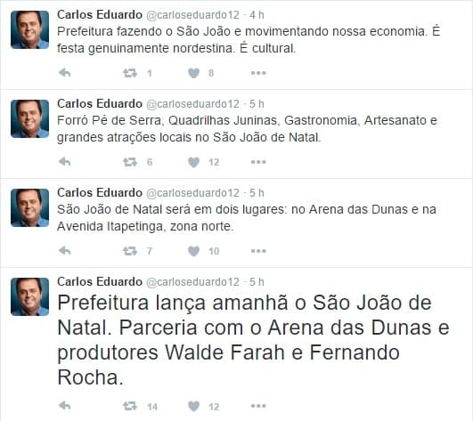 Carlos Eduardo lança São João em Natal sem pagar os músicos do carnaval