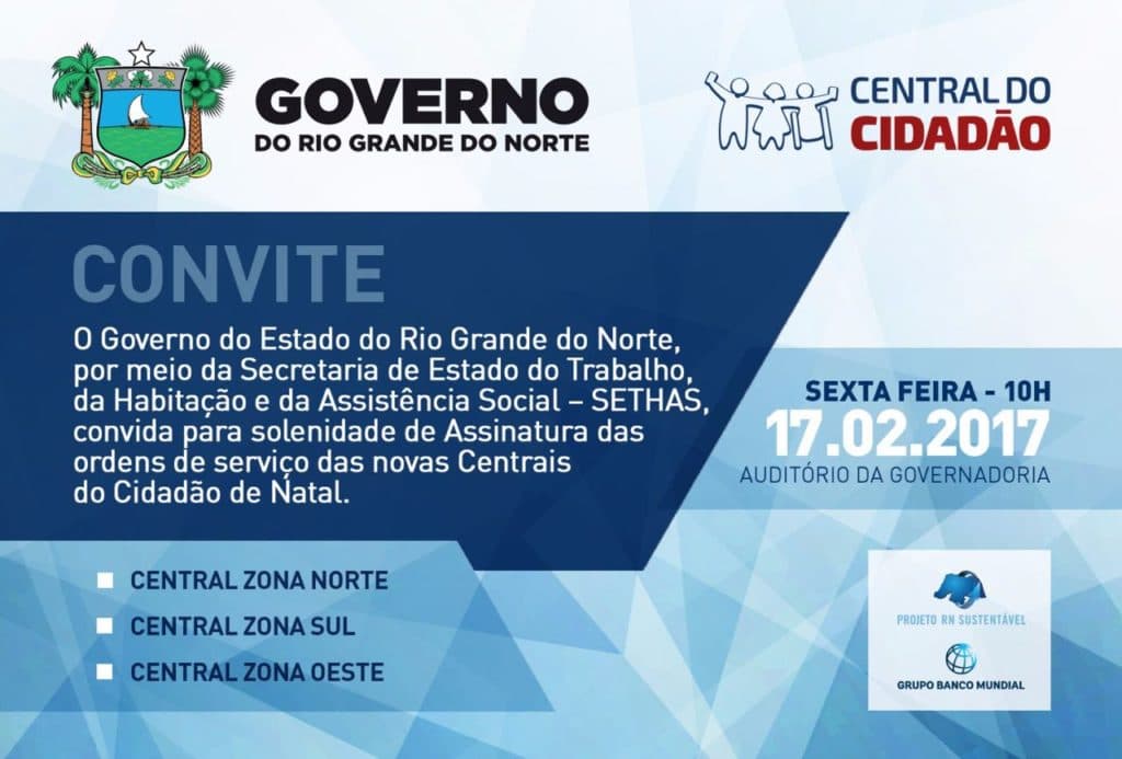 Governo anuncia investimentos de 4,3 milhões nas Centrais do Cidadão em Natal