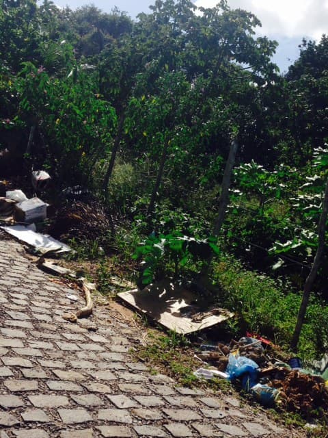 FOTOS(LIXO): Moradora reclama de descaso de secretaria e ação irresponsável de moradores em área do Parque Industrial de Parnamirim