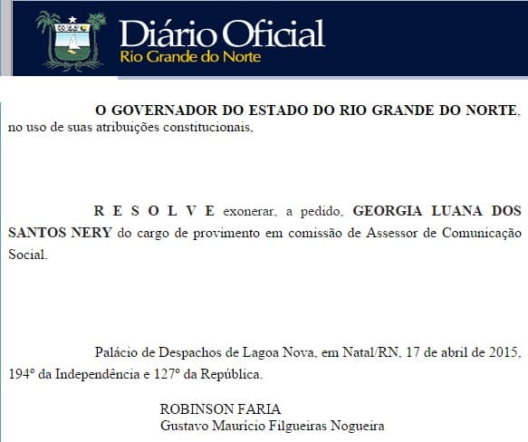 OFICIAL: Mudança na comunicação do Governo Robinson e no Gabinete Civil