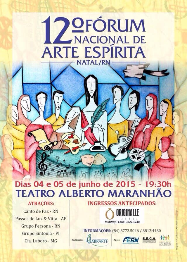 Fórum Nacional de Arte Espírita nesta quinta e sexta em Natal