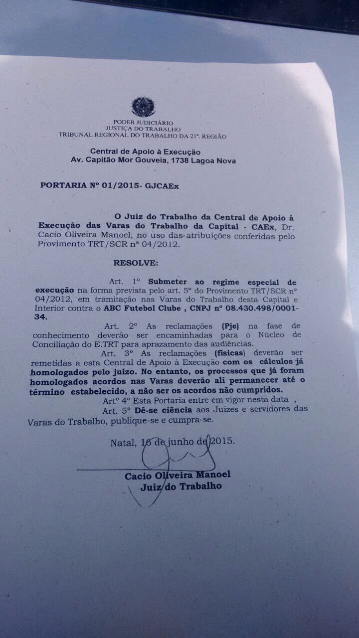 ABC faz acordo com a Justiça do Trabalho; bloqueio de contas, penhoras e rendas livres