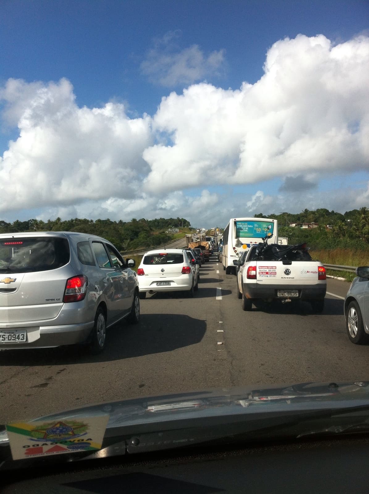 FOTOS: MST interditou trecho da BR-101 e provocou grande congestionamento sentido São José do Mipibu-Natal