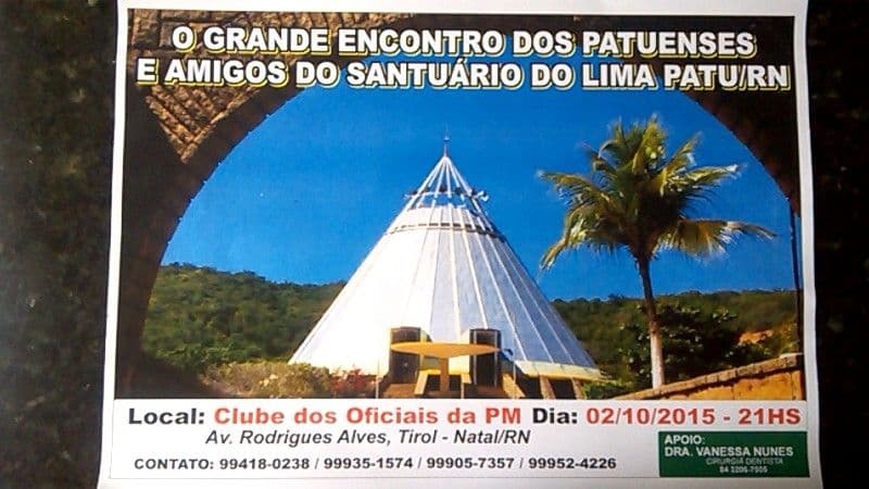 Nesta sexta acontece o grande encontro dos patuenses e amigos do santuário do Lima