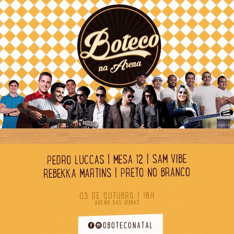 Neste sábado acontece a festa Boteco na Arena, com cinco grandes atrações