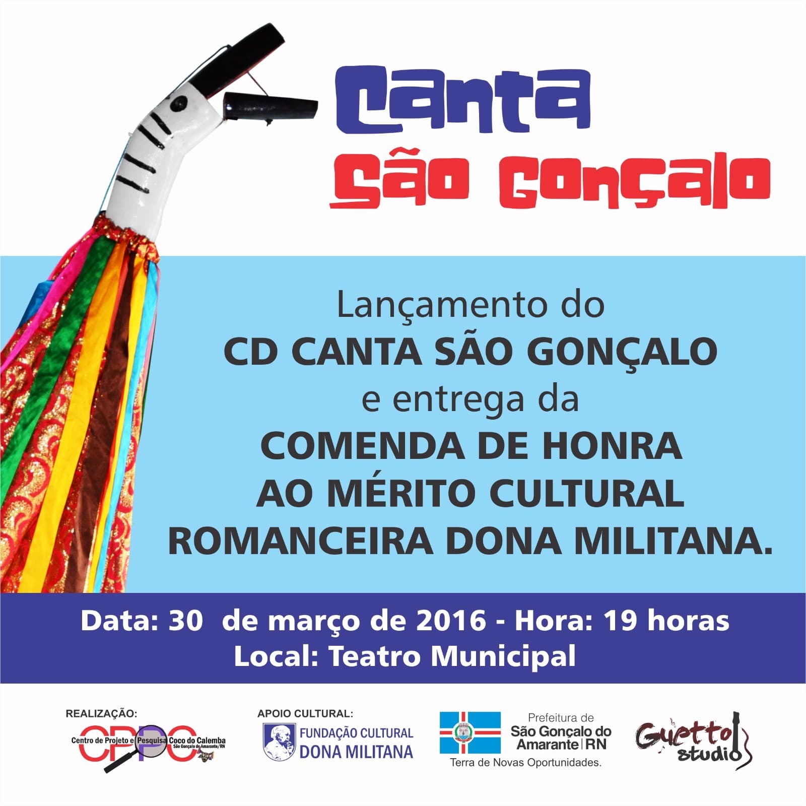 Fundação Cultural Dona Militana vai lançar “CD Canta São Gonçalo” e homenagear artistas locais