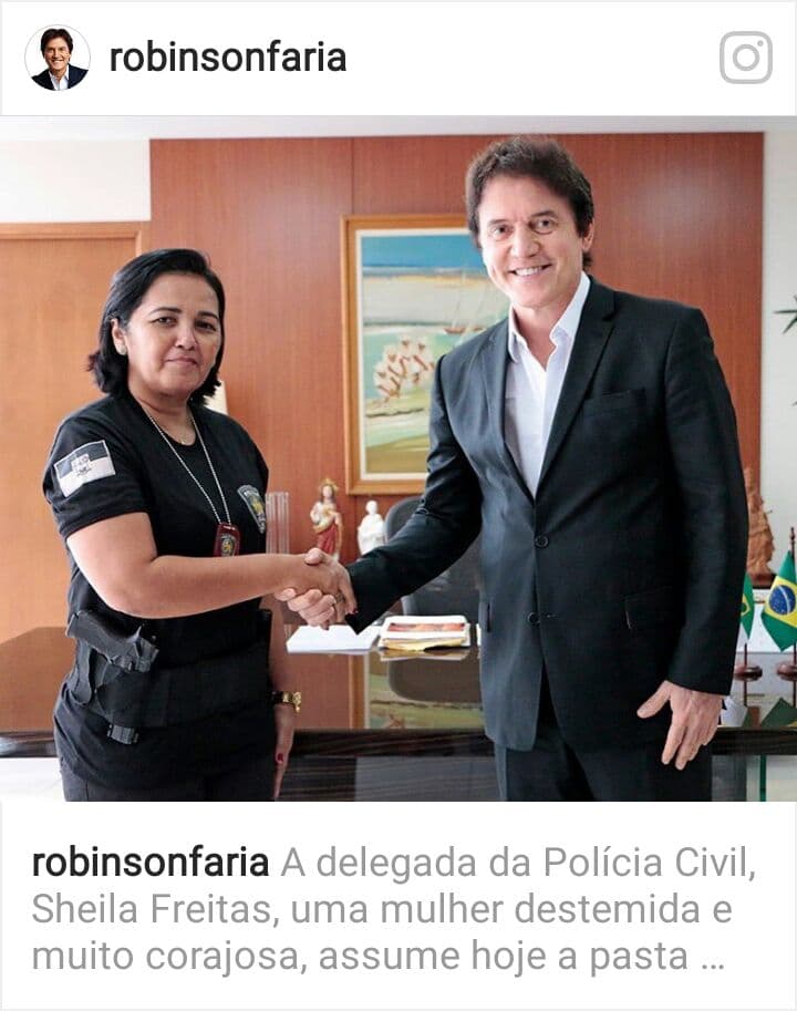 Conforme antecipado pelo Blog, Sheila Freitas é oficializada secretária de segurança do RN