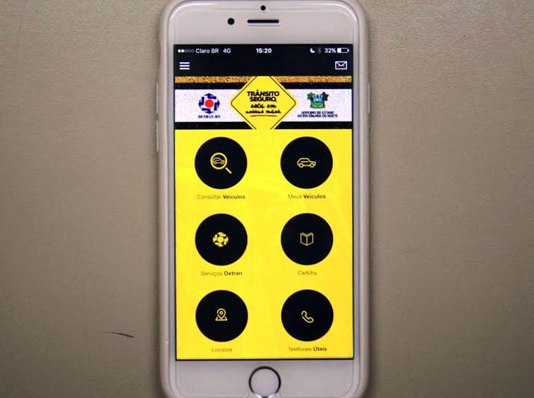 Governo lança aplicativo para smartphones com serviços do Detran/RN