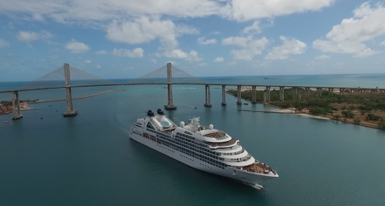 FOTOS: Navio Seabourn Quest inicia nova temporada de cruzeiros no RN