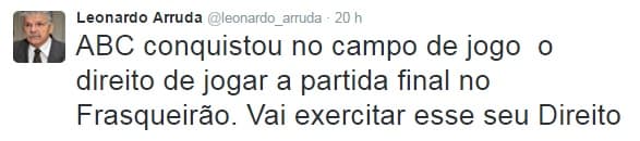 ESTADUAL 2016: ABC garante segundo jogo da final contra o América no Frasqueirão