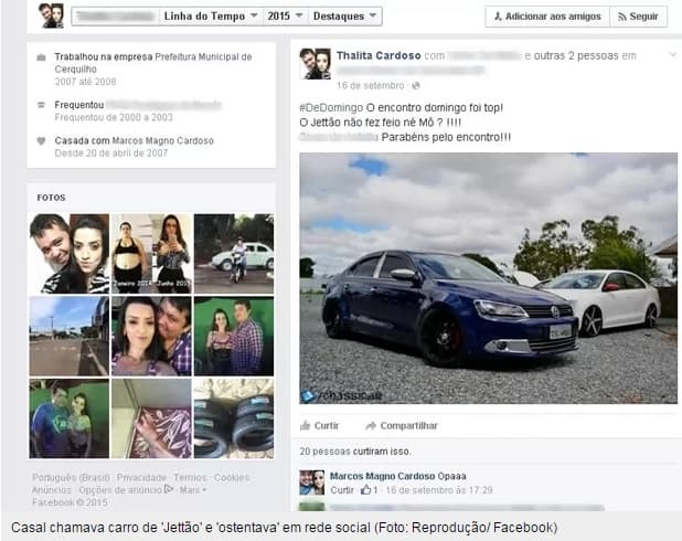 Casal Mega Filmes era conhecido por carro ‘tunado' e ostentação na internet