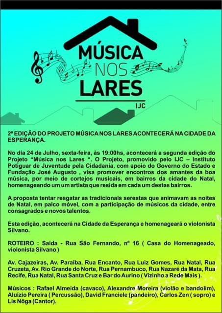 Projeto " Música nos Lares Potiguares " tenta resgatar as antigas serenatas nos bairros de Natal
