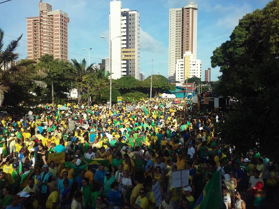 Manifestação em Natal a favor do impeachment no próximo domingo será na Praça Cívica