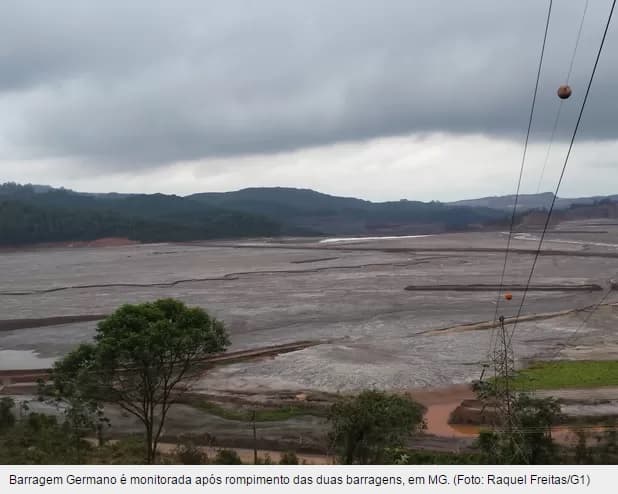 PESADELO NÃO PASSA EM MARIANA-MG(FOTO): Barragem de Germano tem trinca de cerca de 3 metros, dizem bombeiros