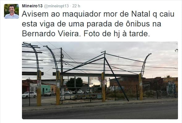 Mineiro chama Carlos Eduardo de "maquiador mor" e mostra viga que desabou em parada