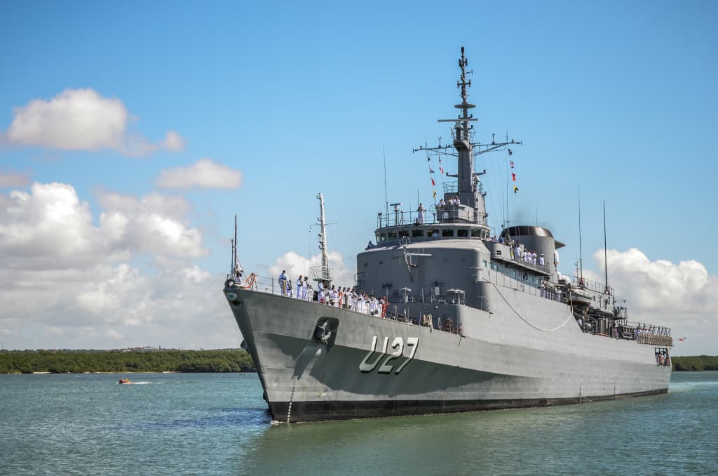 FOTO: Navio-Escola “Brasil” atraca no porto de Natal e será aberto à visitação pública