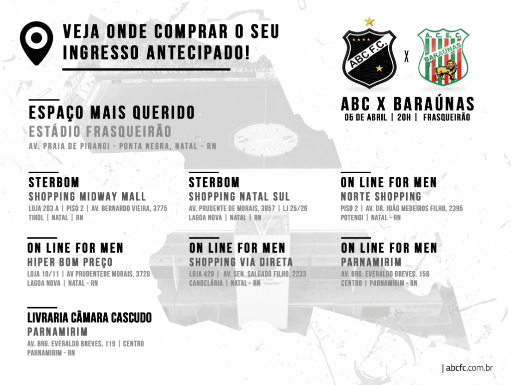 ABC x Baraúnas: Ingressos para o jogo desta quarta-feira já estão à venda