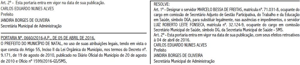 Adjunto assume interinamente secretaria em Natal por problema de saúde de Luiz Roberto Fonseca