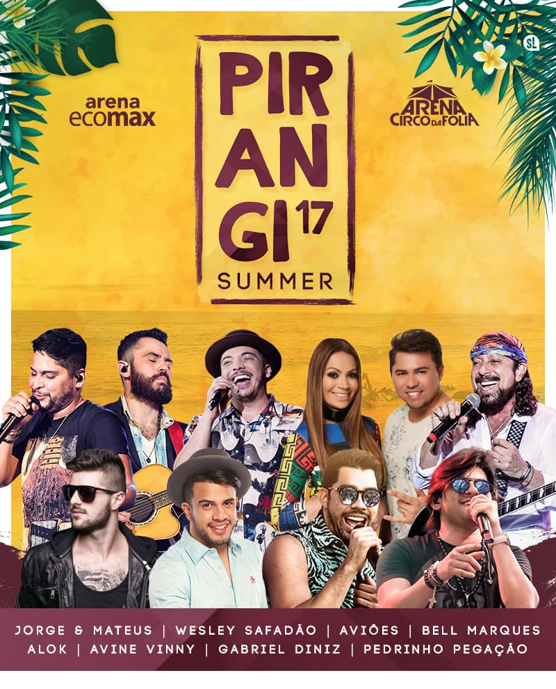 Pirangi Summer confirma Safadão, Aviões, Bell e Jorge e Mateus no Melhor Verão de Todos