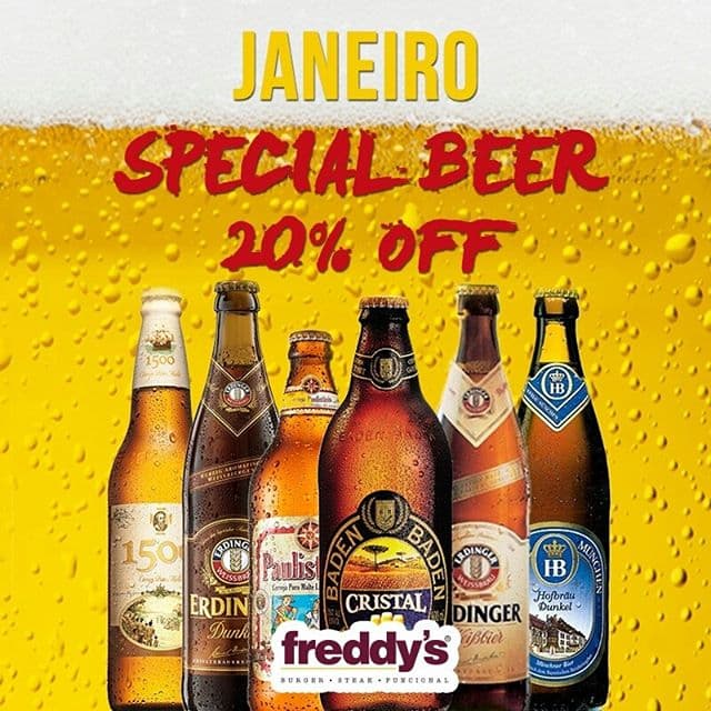Cervejas importadas entram no mês “Special Beer” da Freddy’s