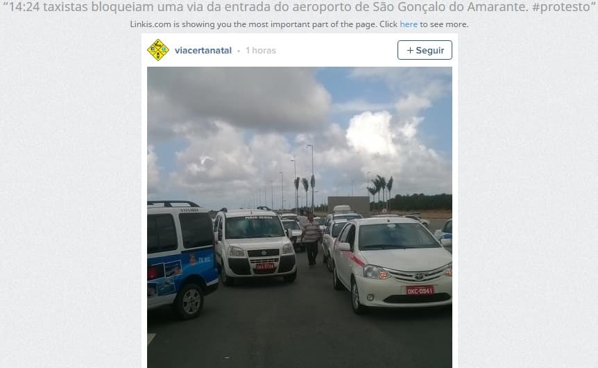 FOTOS: Taxistas realizam protesto na estrada de acesso e entrada do aeroporto de São Gonçalo do Amarante