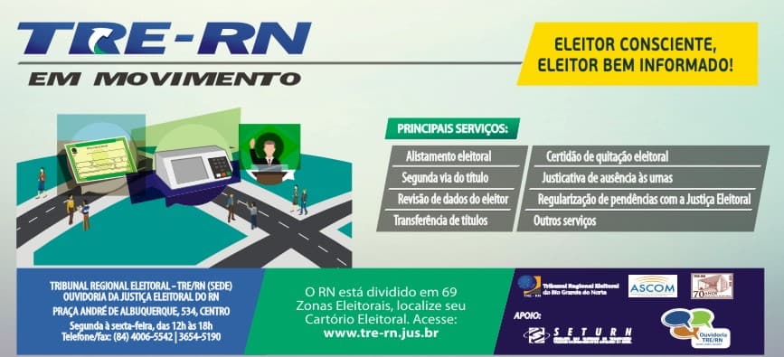 Parceria entre o TRE-RN e SETURN leva informações a 530 mil usuários de transporte público por dia