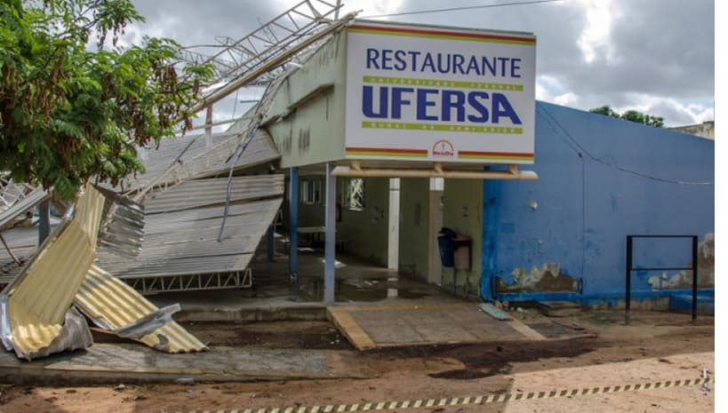 FOTOS: Ufersa contabiliza prejuízos decorrentes do redemoinho em Mossoró