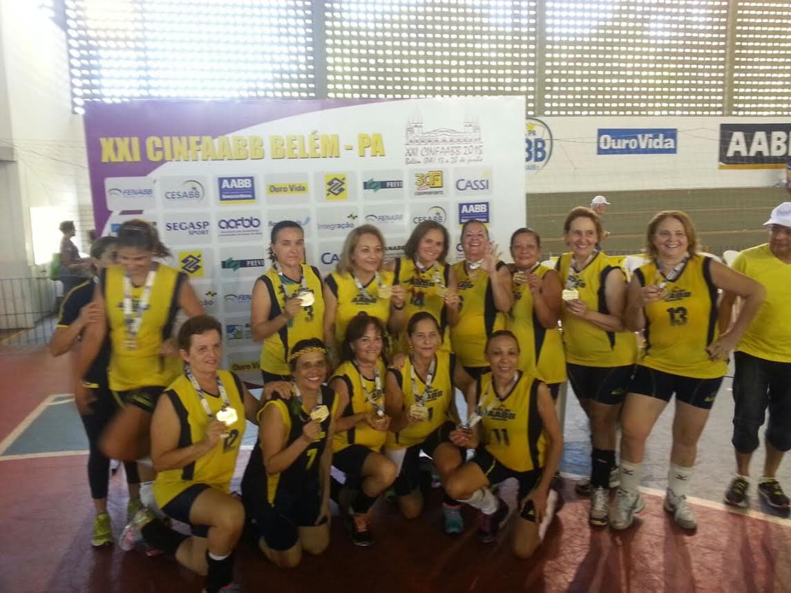 FOTOS: Meninas acima de 60 anos do vôlei potiguar voltam campeãs brasileiras dos XXI jogos nacionais da AABB em Belém