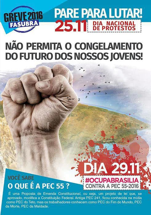 Em mobilização nacional, sindicatos realizam grande paralisação em Natal nesta sexta