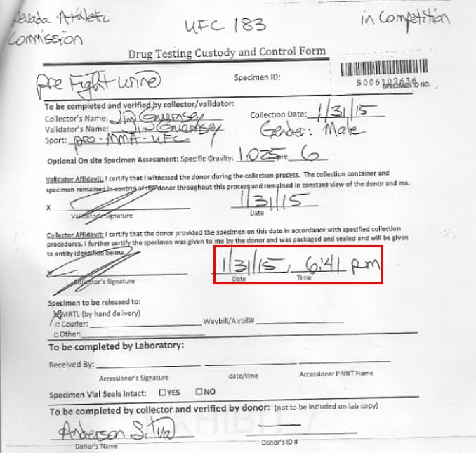 Resultado negativo em antidoping de Anderson Silva foi ignorado em processo