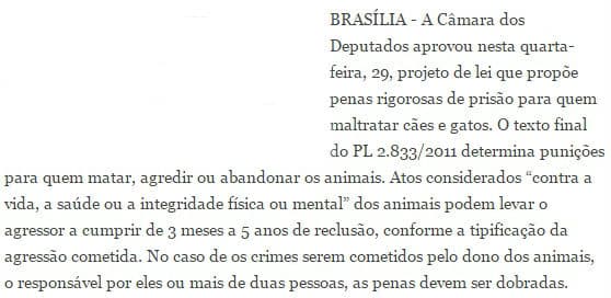 Projeto que prevê até 5 anos de prisão por maltrato a animais passa na Câmara; proposta também legaliza eutanásia