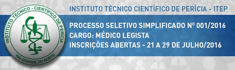 Inscrições para Processo Seletivo do ITEP iniciam nesta quinta-feira