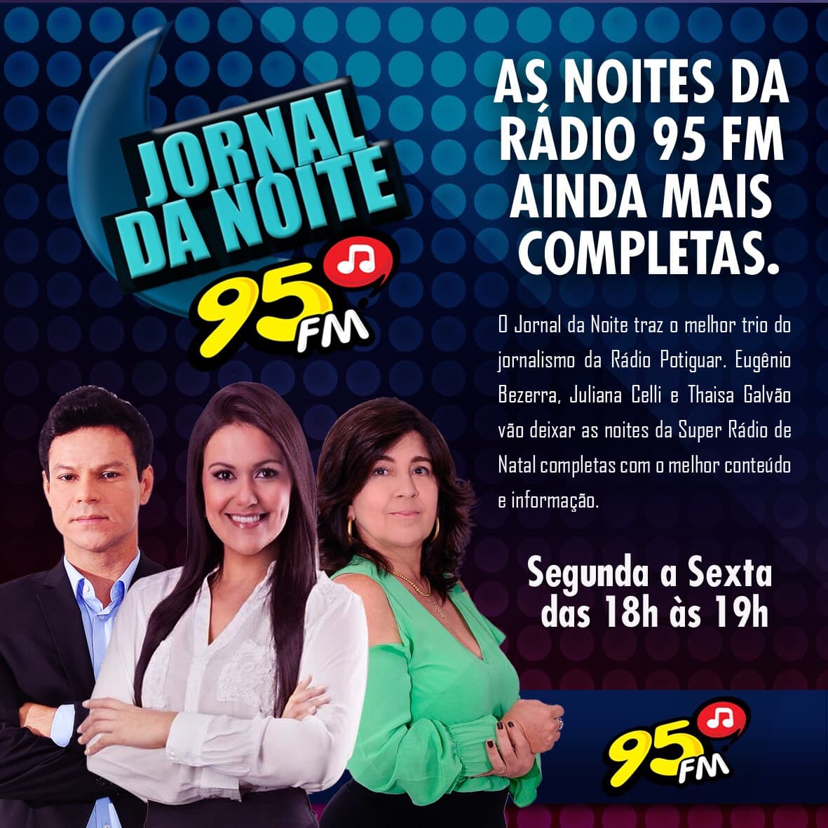 Jornal da Noite, da 95 FM, tem mais uma apresentadora