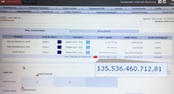 Erro em banco temporariamente colocou bilhões de reais na conta de brasileiros