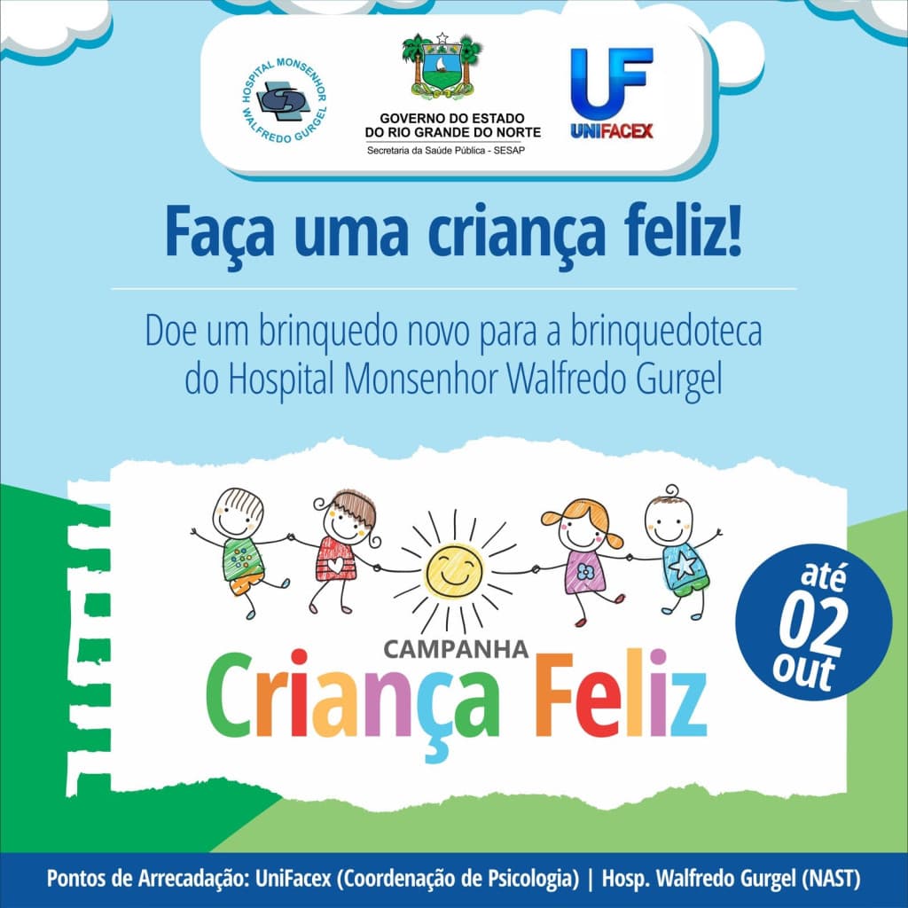 Campanha arrecada brinquedos novos para Dia das Crianças no Walfredo Gurgel
