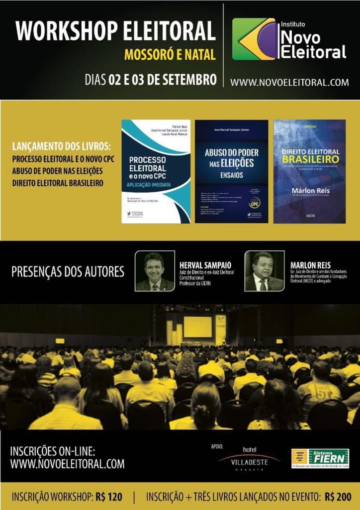 Natal sedia edição do Workshop Eleitoral com lançamento de livros