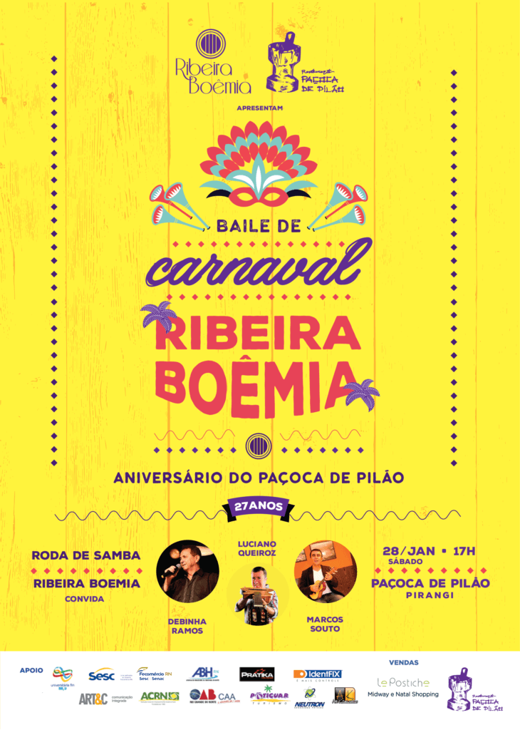 Ribeira Boêmia realiza prévia de Carnaval na Praia de Pirangi