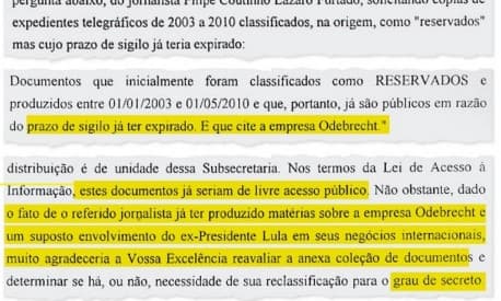 RELACIONAMENTO COM EMPREITEIRAS: Itamaraty propõe burlar lei para proteger Lula; entenda