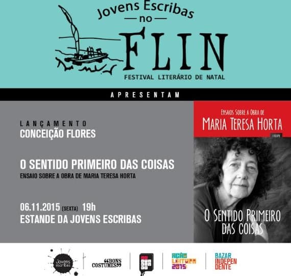 Nesta sexta, na FLIN, acontece o lançamento do livro "O sentido primeiro das coisas: ensaios sobre a obra de Maria Teresa Horta"