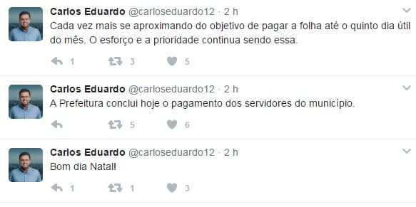 Carlos Eduardo anuncia conclusão da Folha de abril dos servidores nesta quinta