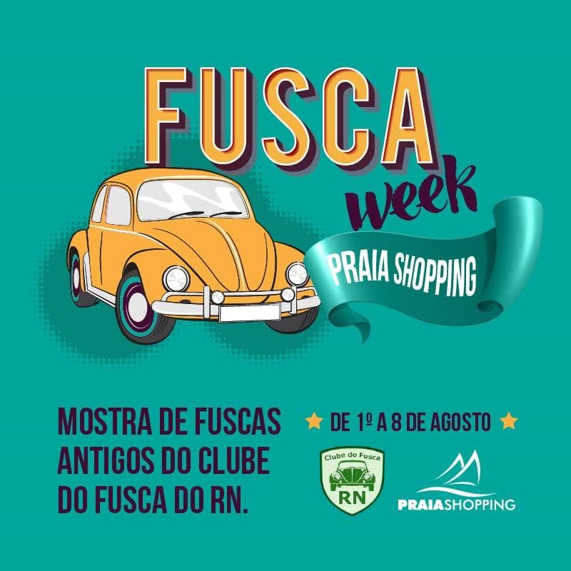 Mostra de Fuscas começa neste final de semana no Praia Shopping